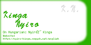kinga nyiro business card